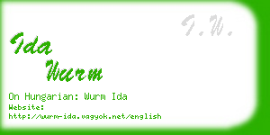 ida wurm business card